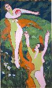 Ernst Ludwig Kirchner Women playing with a ball oil